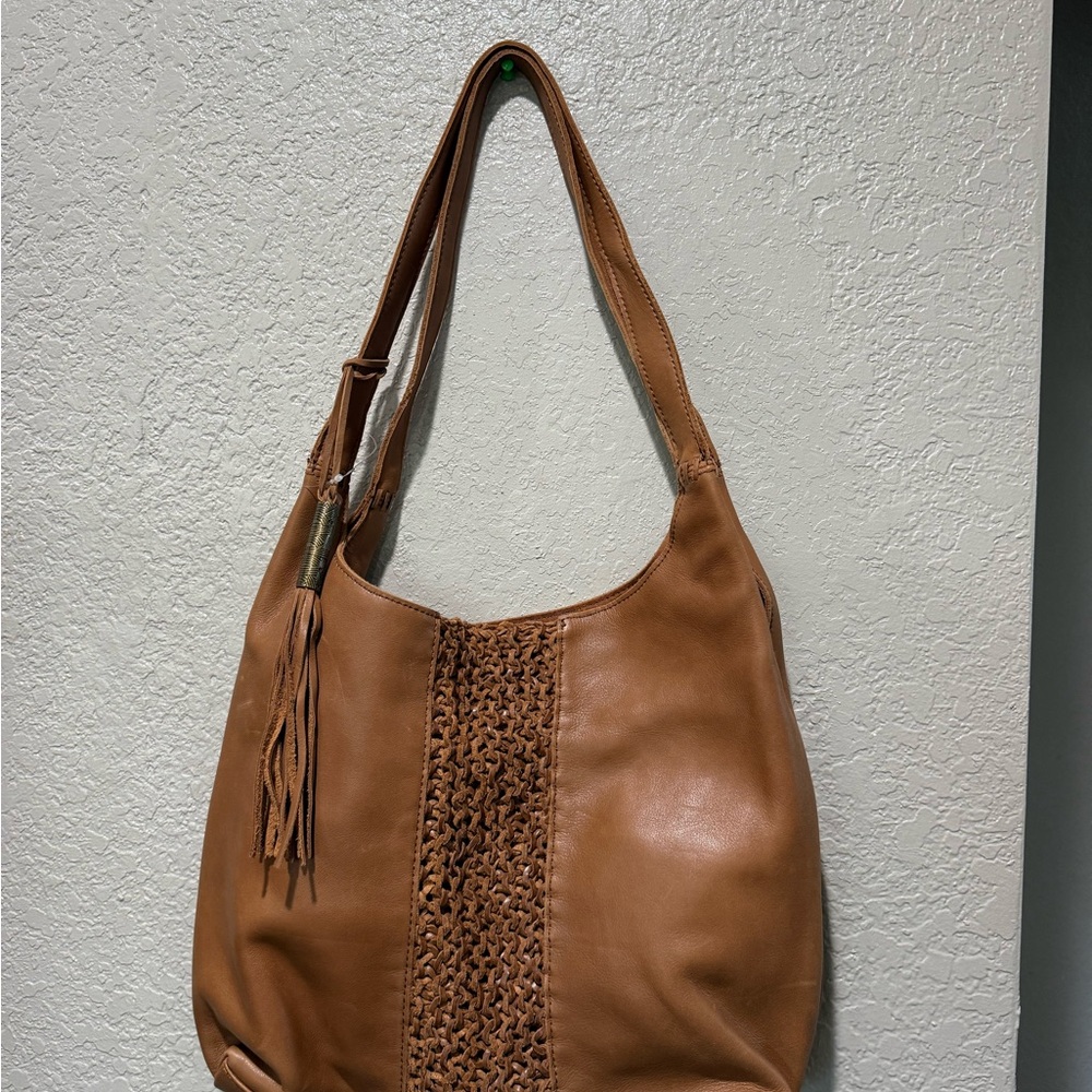 The Sak Tan Leather Hobo Bag
